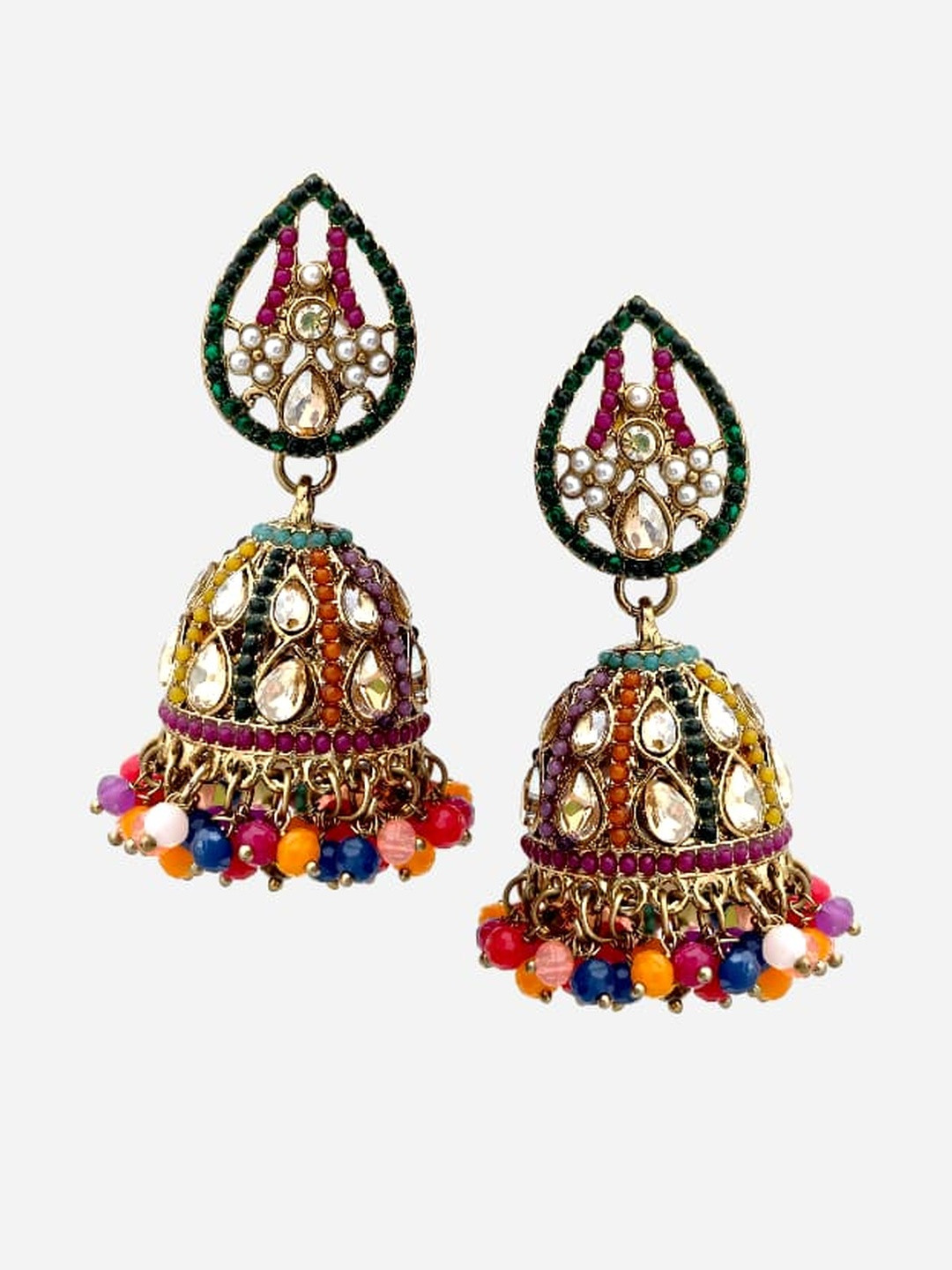BFC - BUY FOR CHANGE Women Gold Plated Multi Jhumka