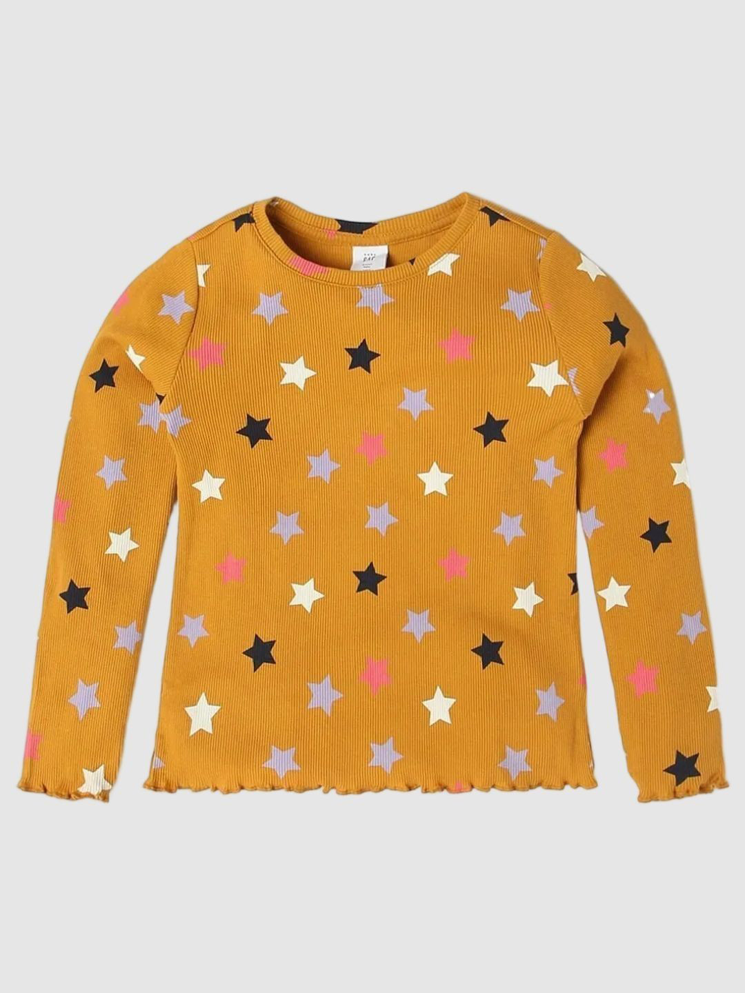GAP Girls Star Printed Pure Cotton Round Neck Top