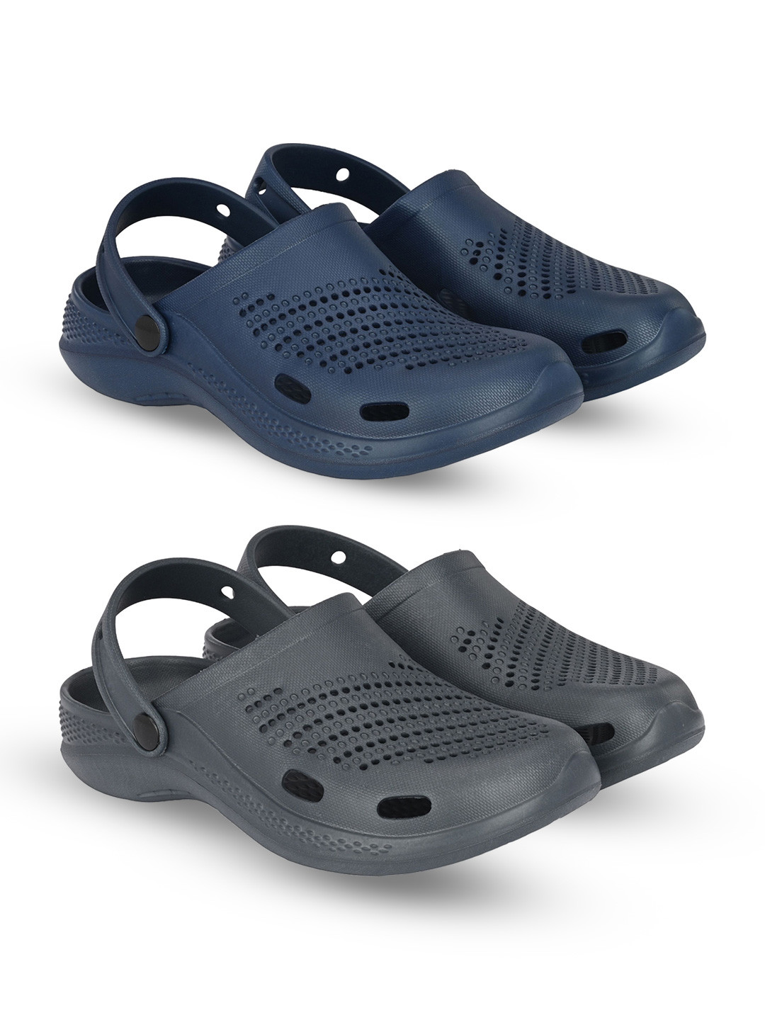 BIRDE Men Pack Of 2 Solid Rubber Crogs
