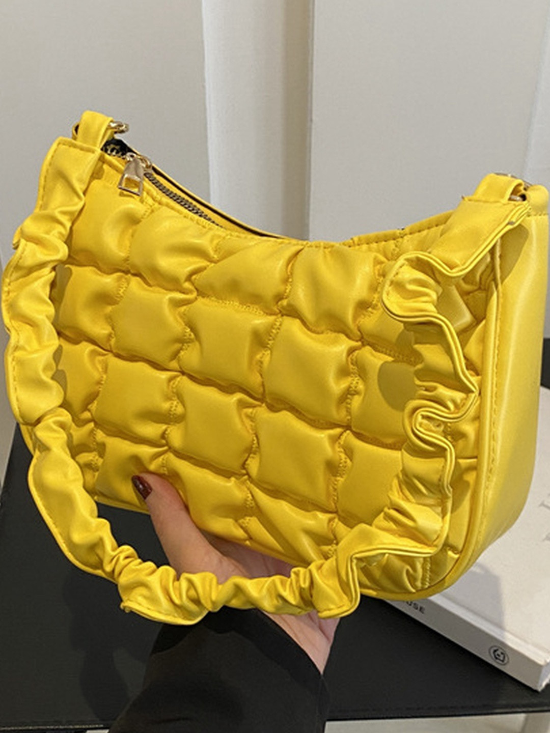 CORSICA Checked PU Handbags Quilted