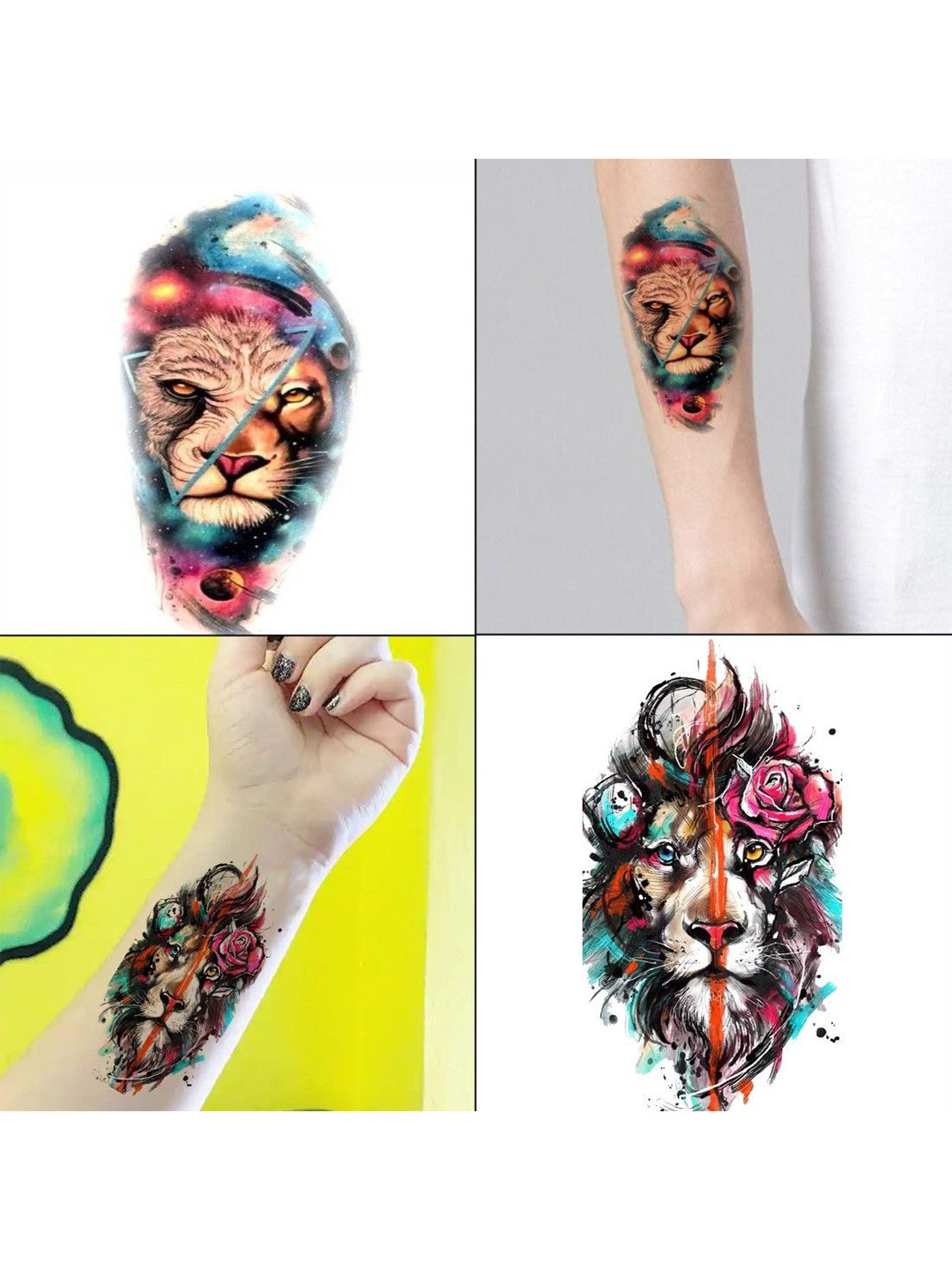 ORDERSHOCK Lion Waterproof Temporary Tattoo Sticker