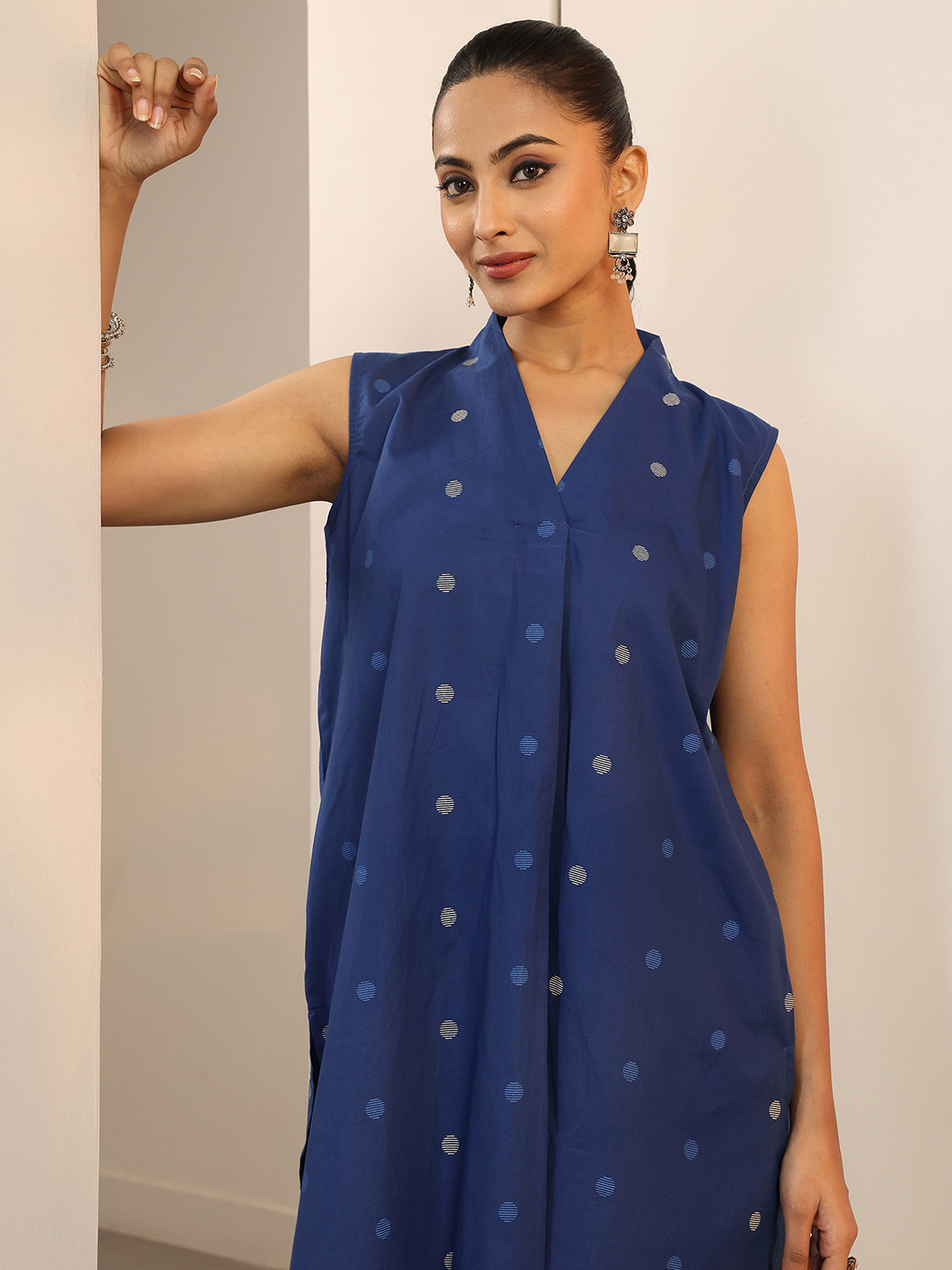 Libas Printed V-Neck Tunic With Palazzos Co-Ords