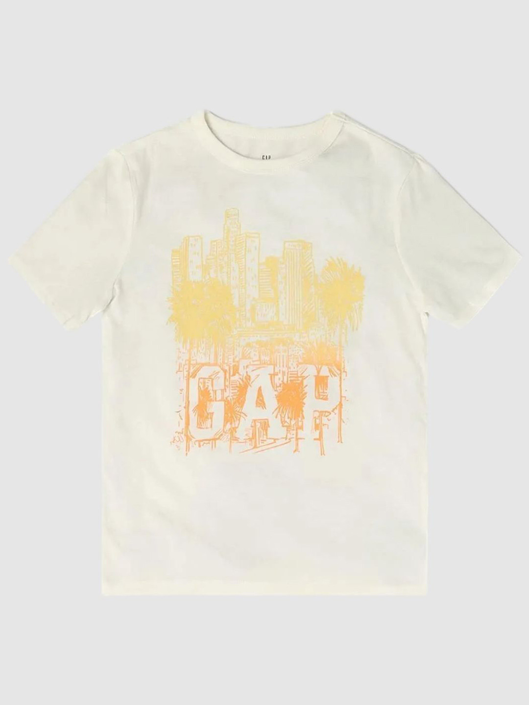 GAP Boys Brand Logo Printed Round Neck Pure Cotton Relaxed Fit T-shirt