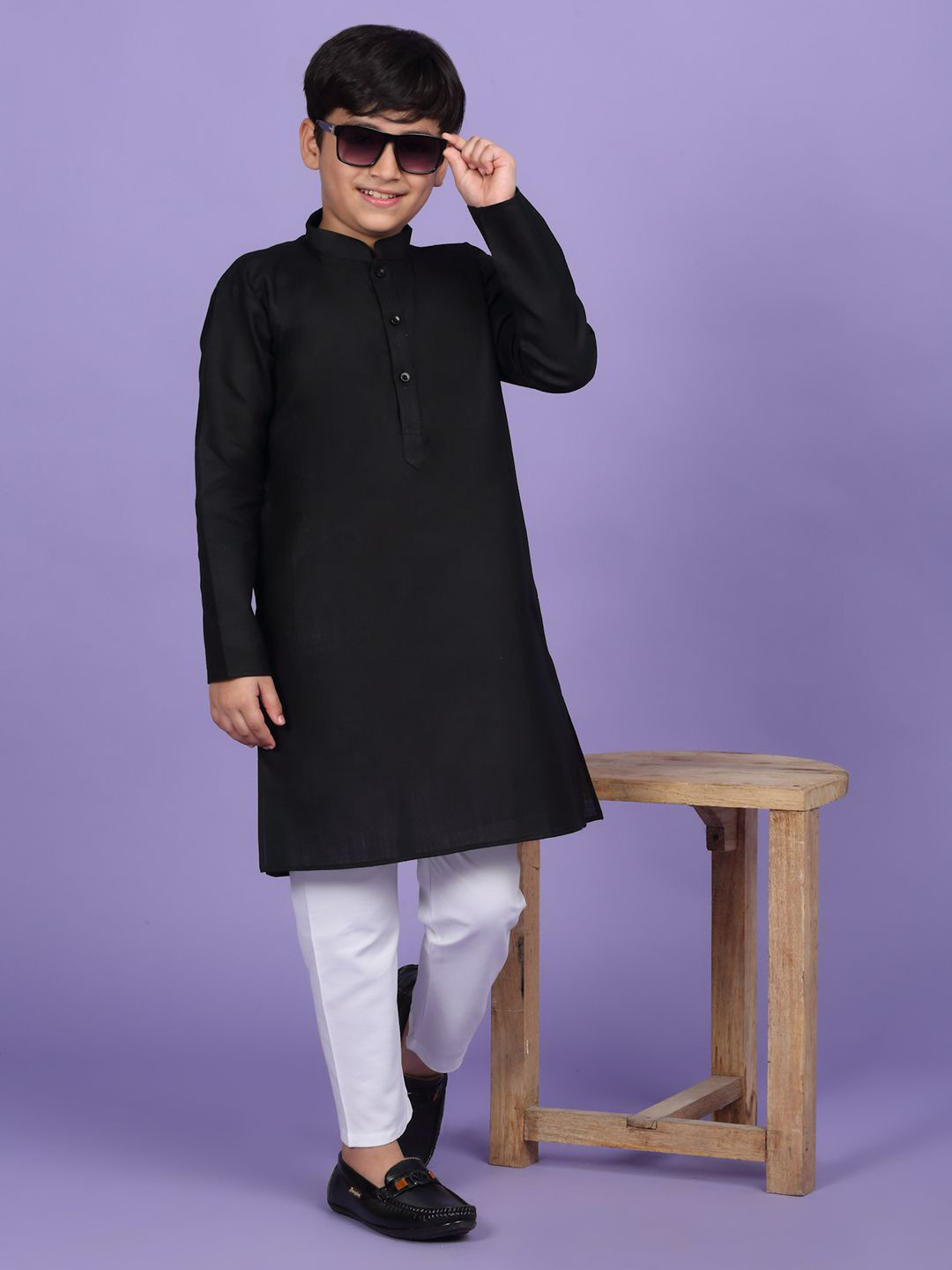 KRAFT INDIA Boys Solid Daily Straight Kurta