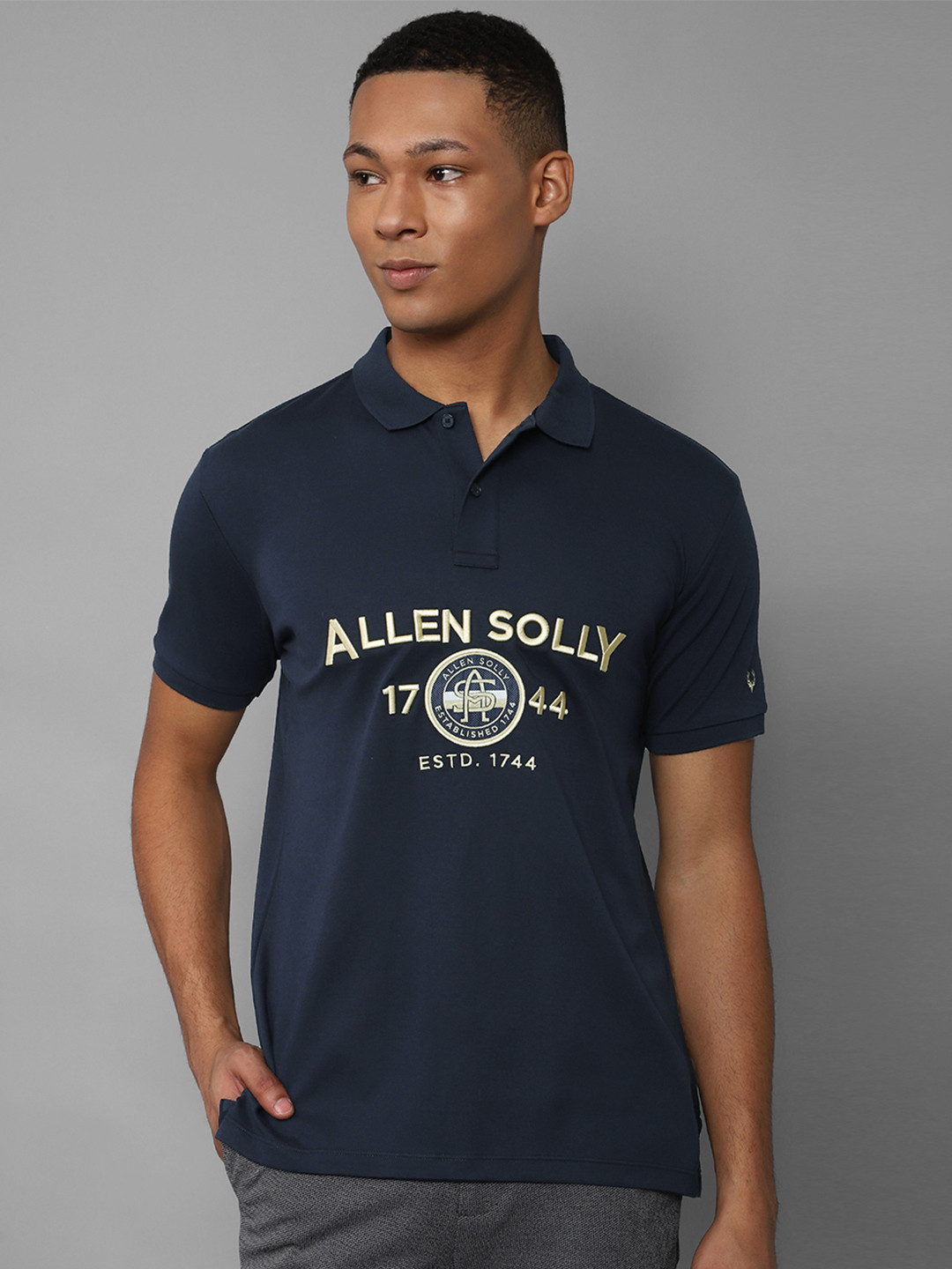 Allen Solly Embroidered Pure Cotton T-shirt