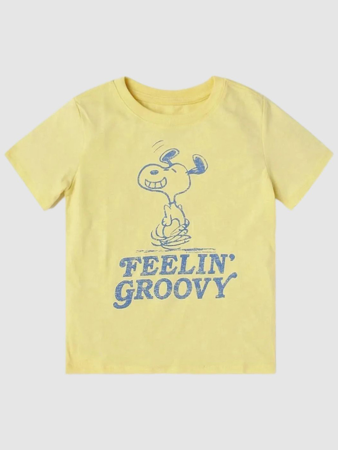GAP Boys Snoopy Character-Based Printed Crew Neck T-Shirt
