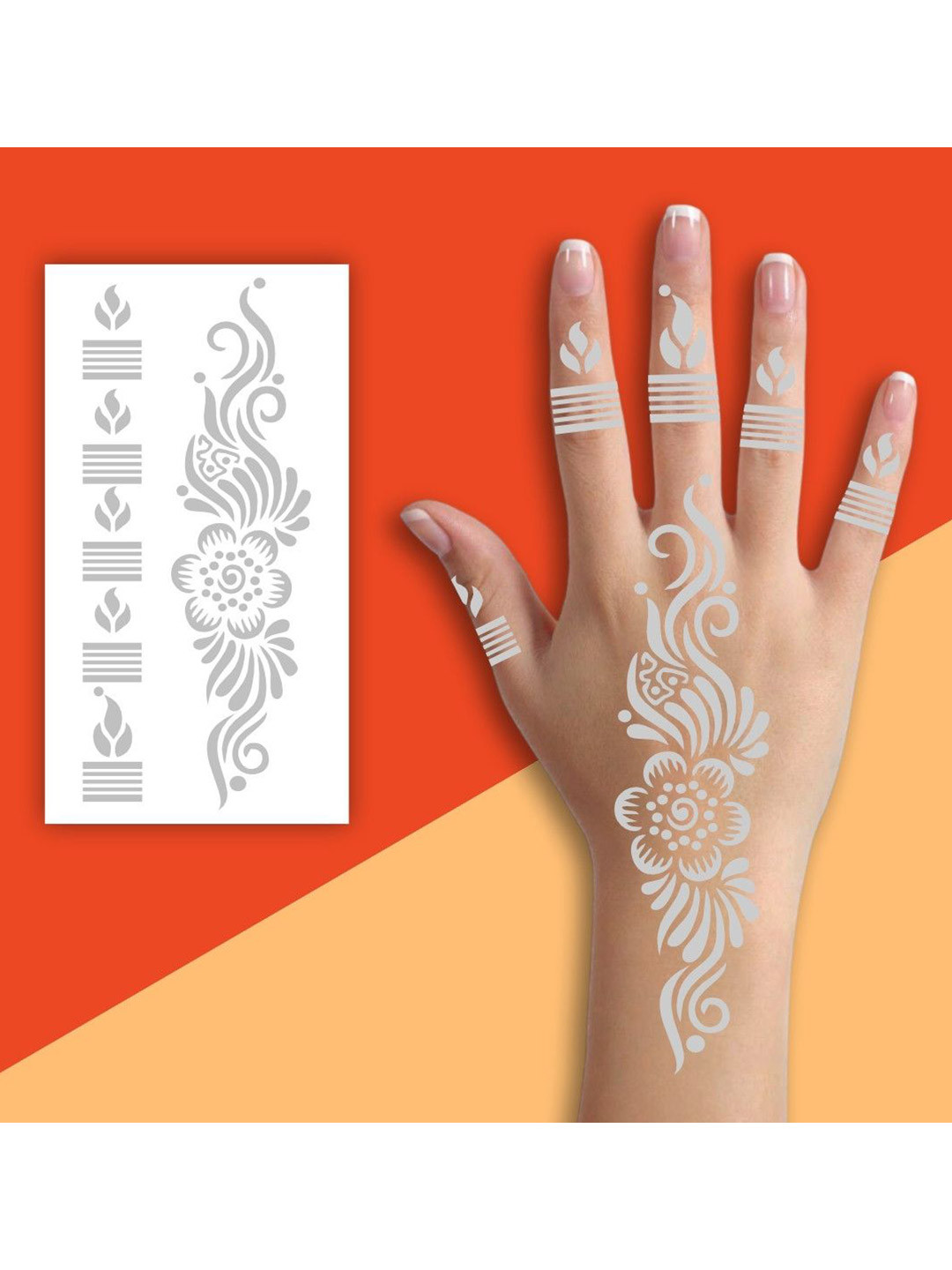 ORDERSHOCK Leaf Veins & Floral Waterproof Temporary Tattoo Sticker