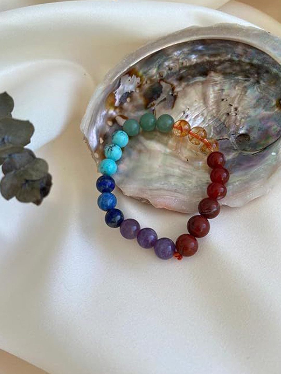 BAKA Crystals Beaded Elasticated Bracelet