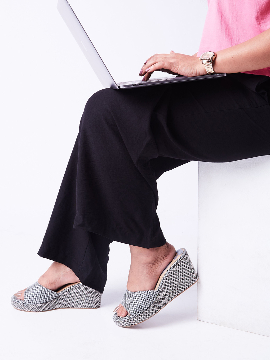 ROAR FOR GOOD Women Woven Design Wedge Heels