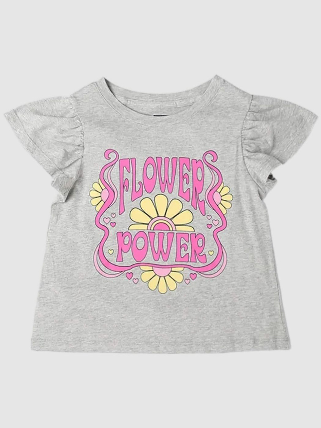 GAP Girls Graphic Printed Round Neck Organic Cotton T-Shirt