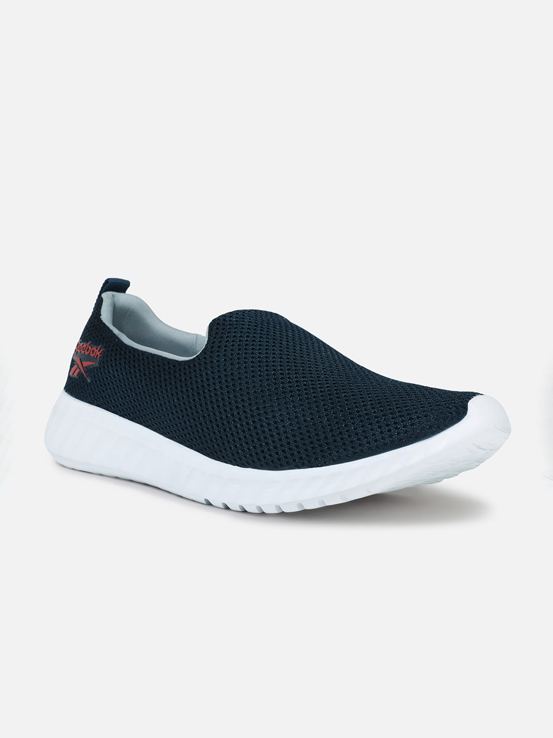 Reebok Men Navy Blue Woven Design Walking Inbound Slip-Ons