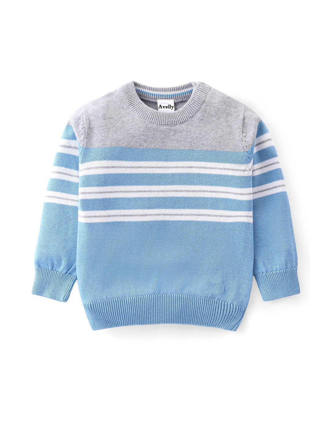 AVELLY Boys Striped Woollen Sweaters