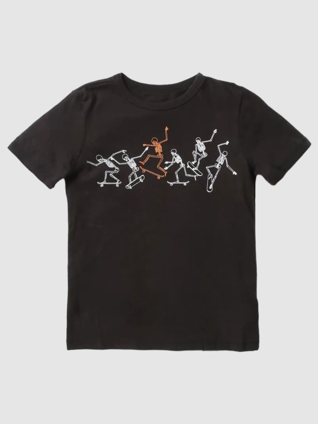 GAP Boys Black Fun Graphic Pure Cotton T-shirt
