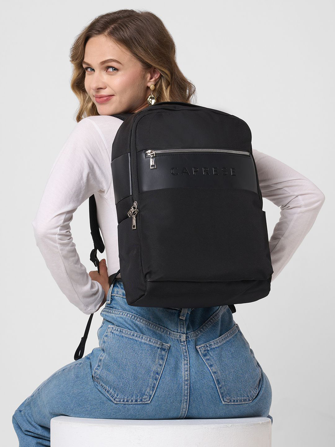 Caprese Women Backpack with Reflective Strip