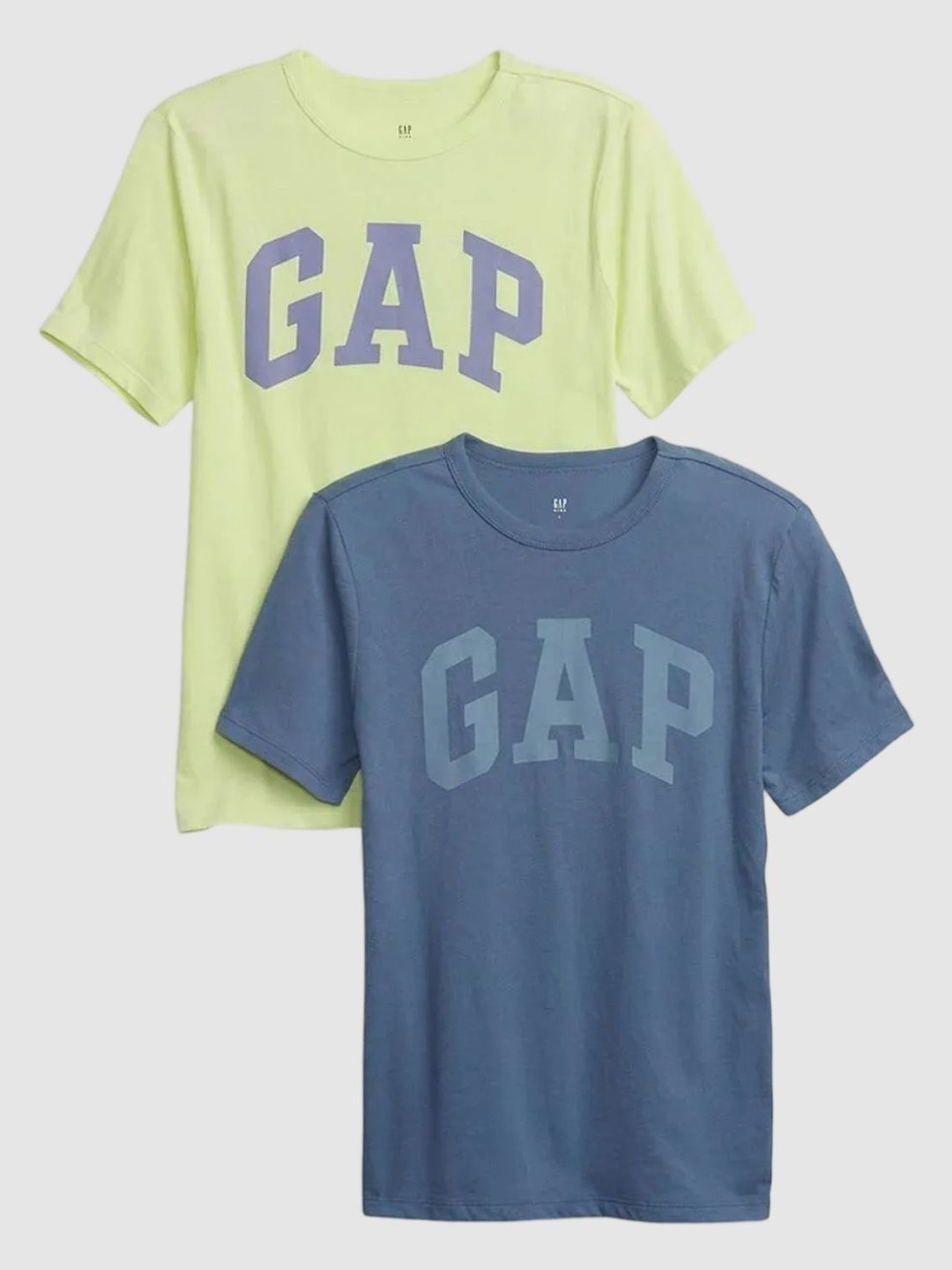 GAP Boys Pack of 2 Brand Logo Printed Round Neck Cotton T-shirts