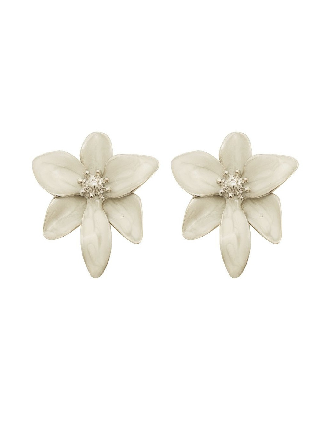 Beenth & Doneth Women Fancy White Petal Earrings