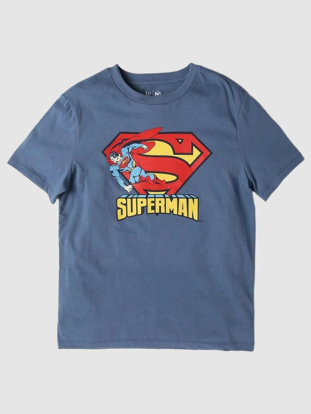 GAP Boys Superman Graphic Printed Round Neck Cotton Relaxed Fit T-shirt