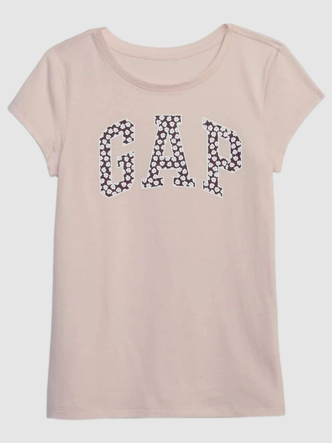 GAP Girls Floral Logo Printed Round Neck Pure Cotton T-Shirt