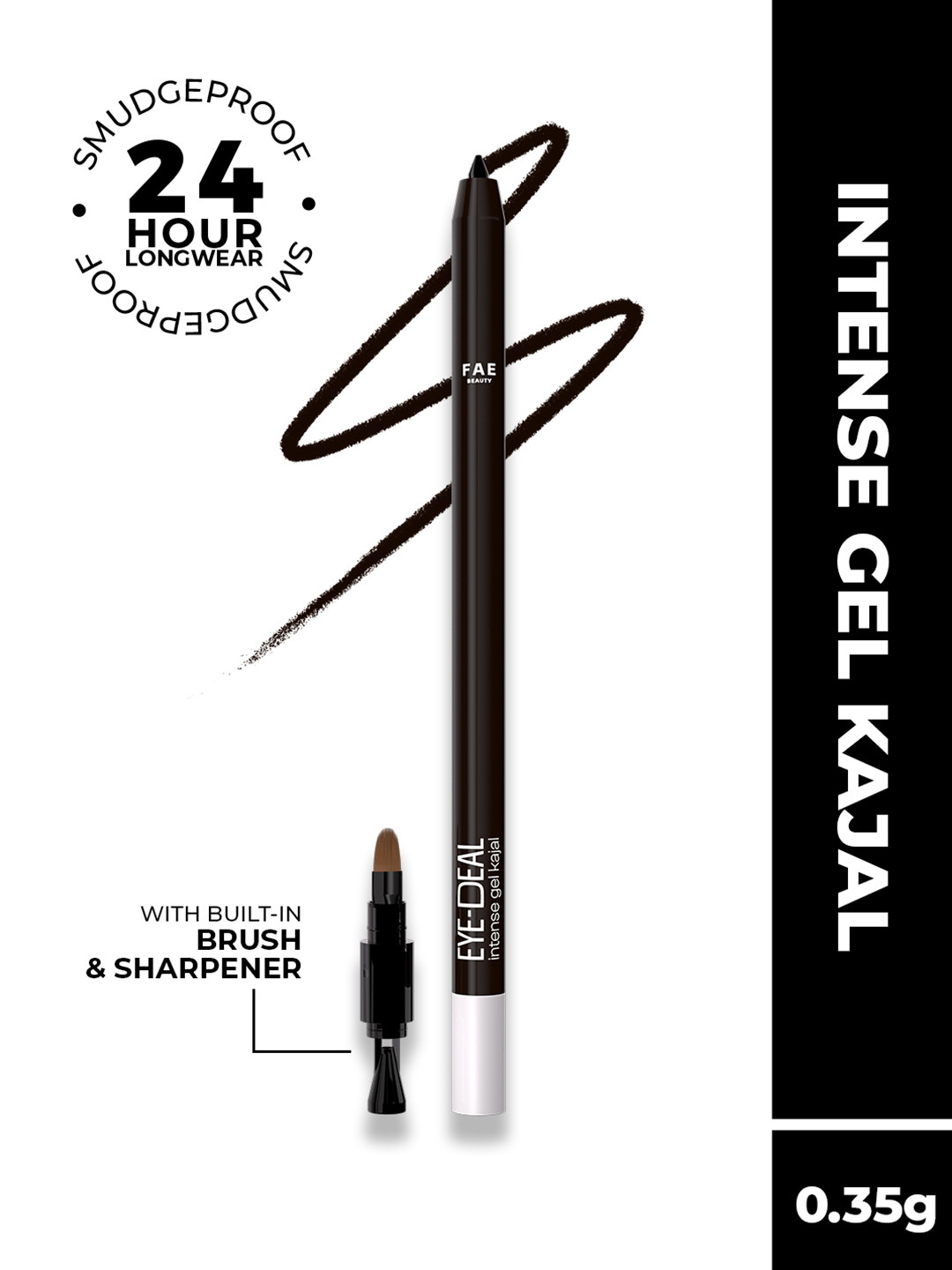 FAE BEAUTY Eye-Deal Waterproof Intense Gel Kajal 0.35g - Black