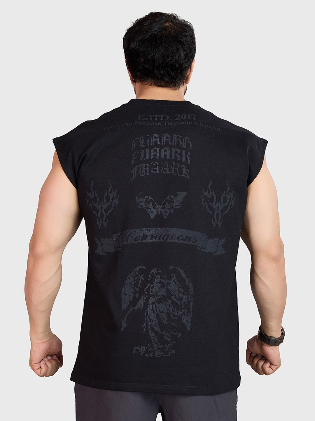 FUAARK Courageous Men Capsleeves Oversized fit Gym Tank T-Shirt