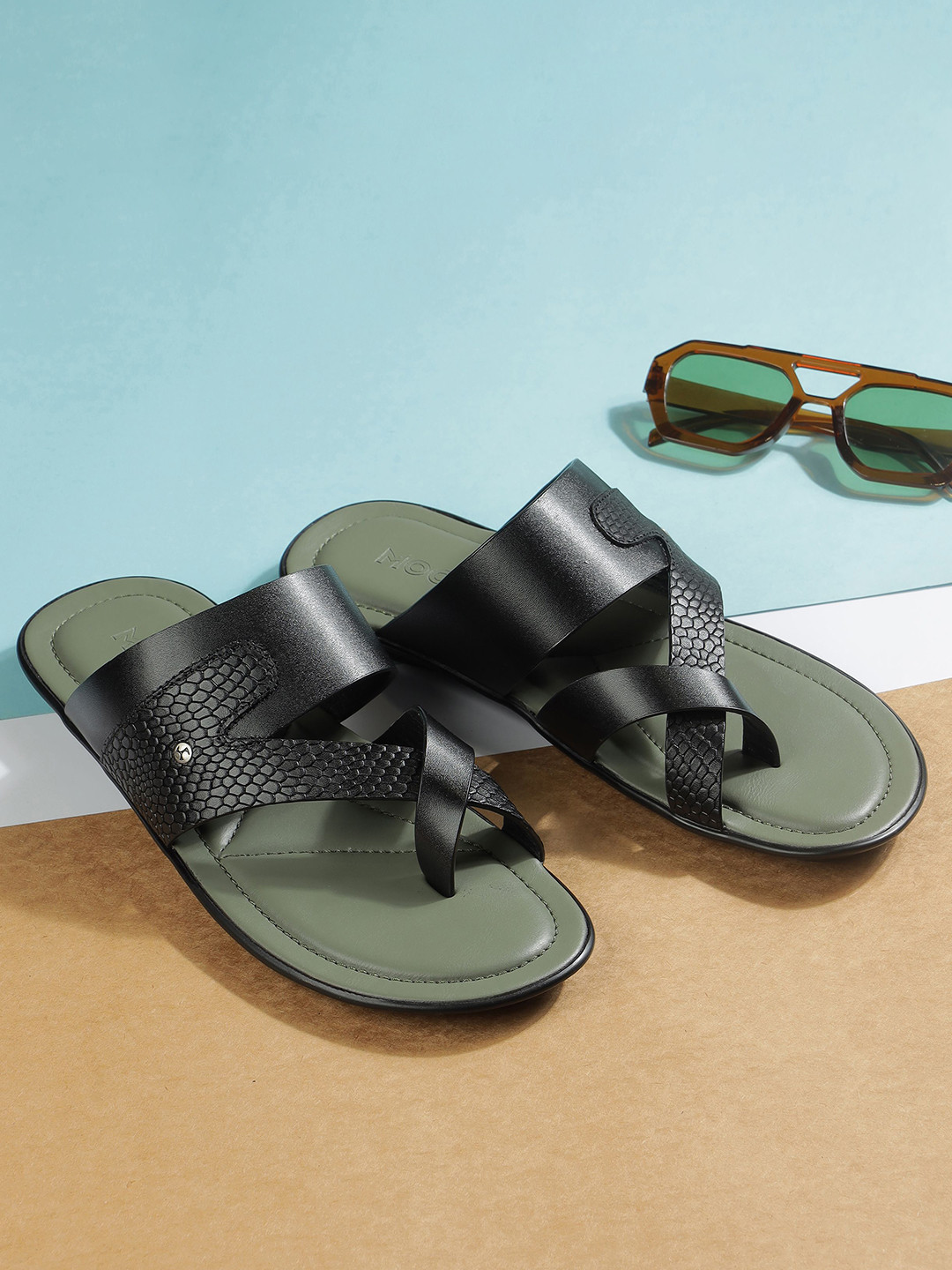 Mochi Men Leather Casual Comfort Sandals