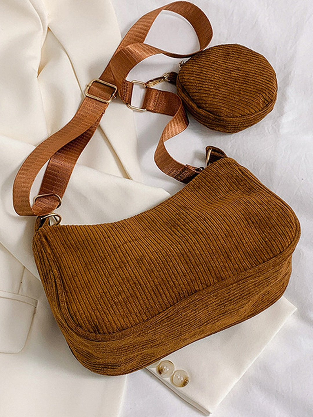 CORSICA Women PU Brown Sling Handbags