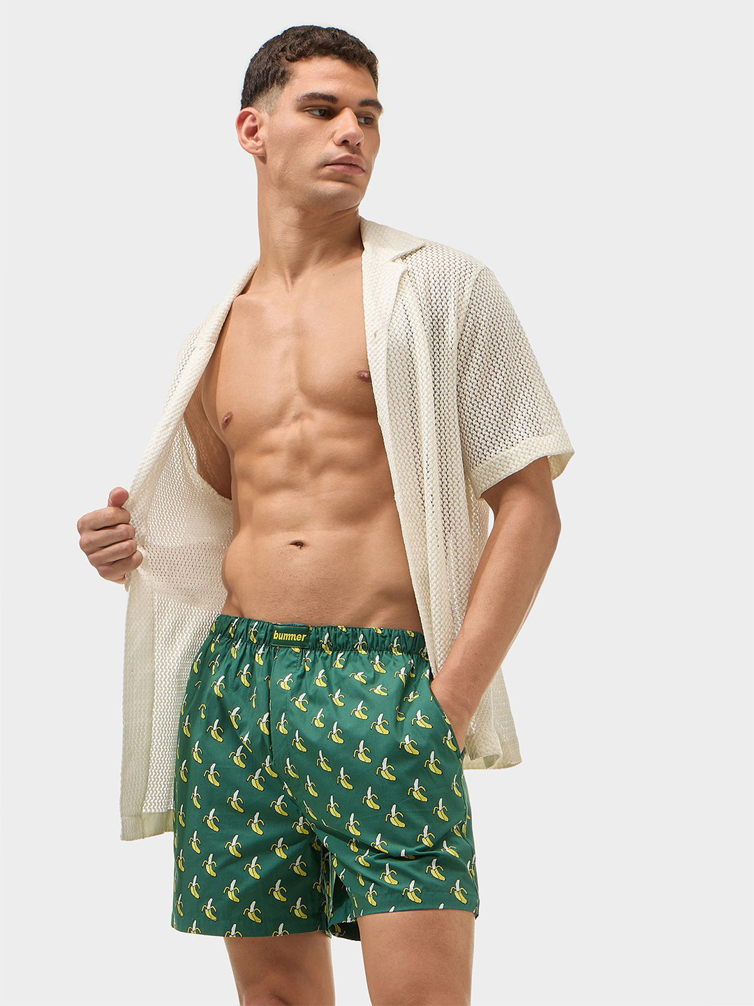 bummer Men Printed Mid-Rise Cotton Boxer BOBAN01