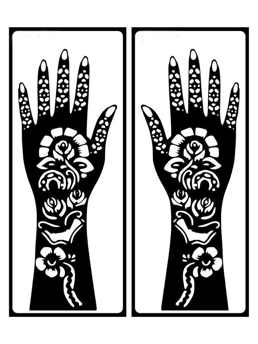 ORDERSHOCK Arabic Pattern Mehndi Stencil Sticker