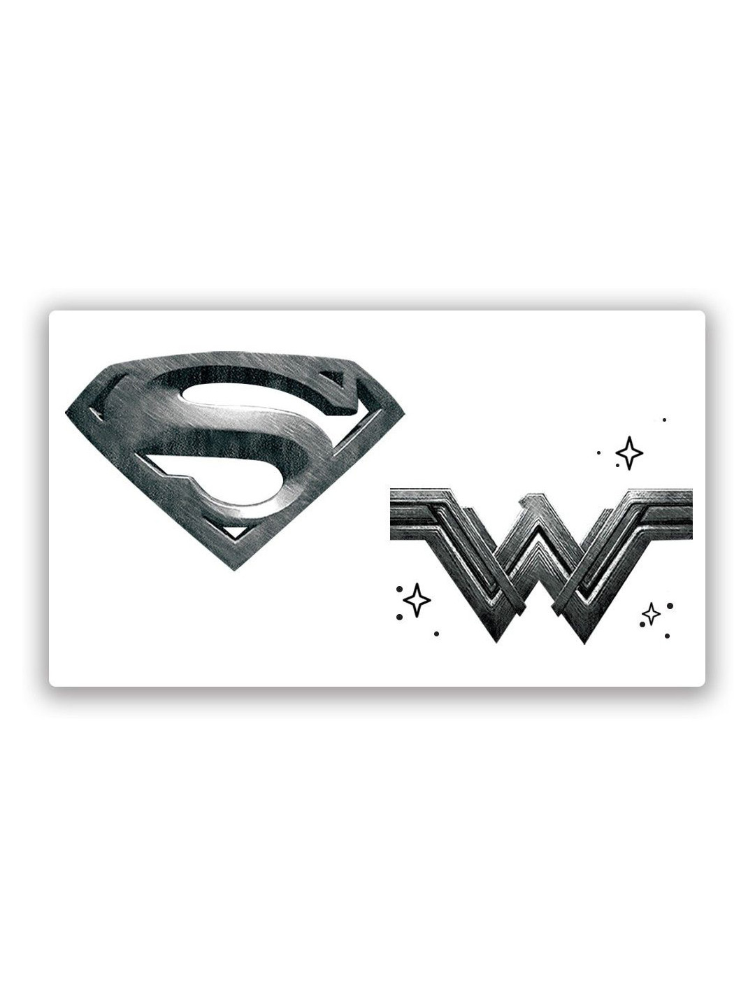 ORDERSHOCK Superman & Wonder Waterproof Temporary Body Tattoo