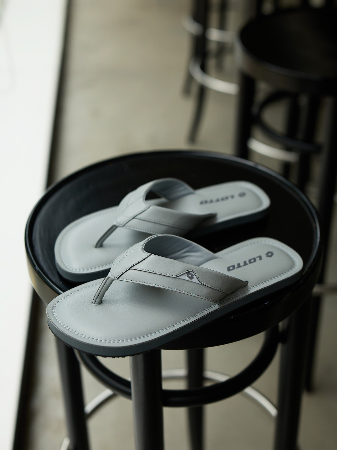 Lotto Men Spring Step Grey Flip Flops