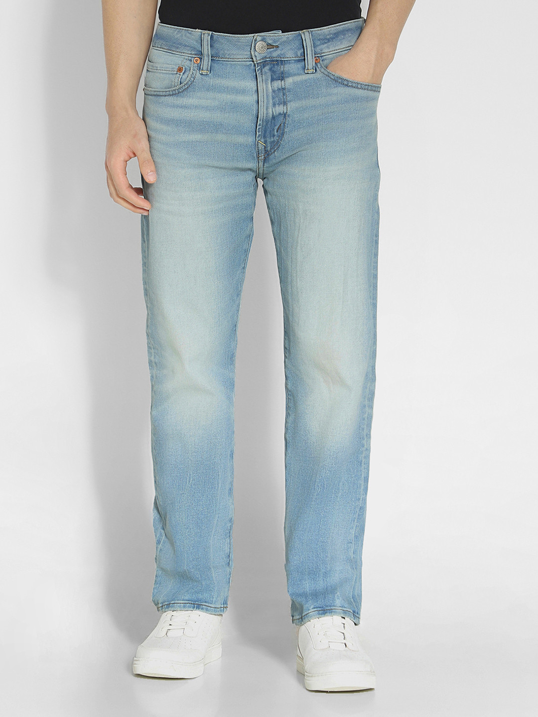 AMERICAN EAGLE OUTFITTERS AirFlex+ Men Original Bootcut Fit Heavy Fade Stretchable Jeans