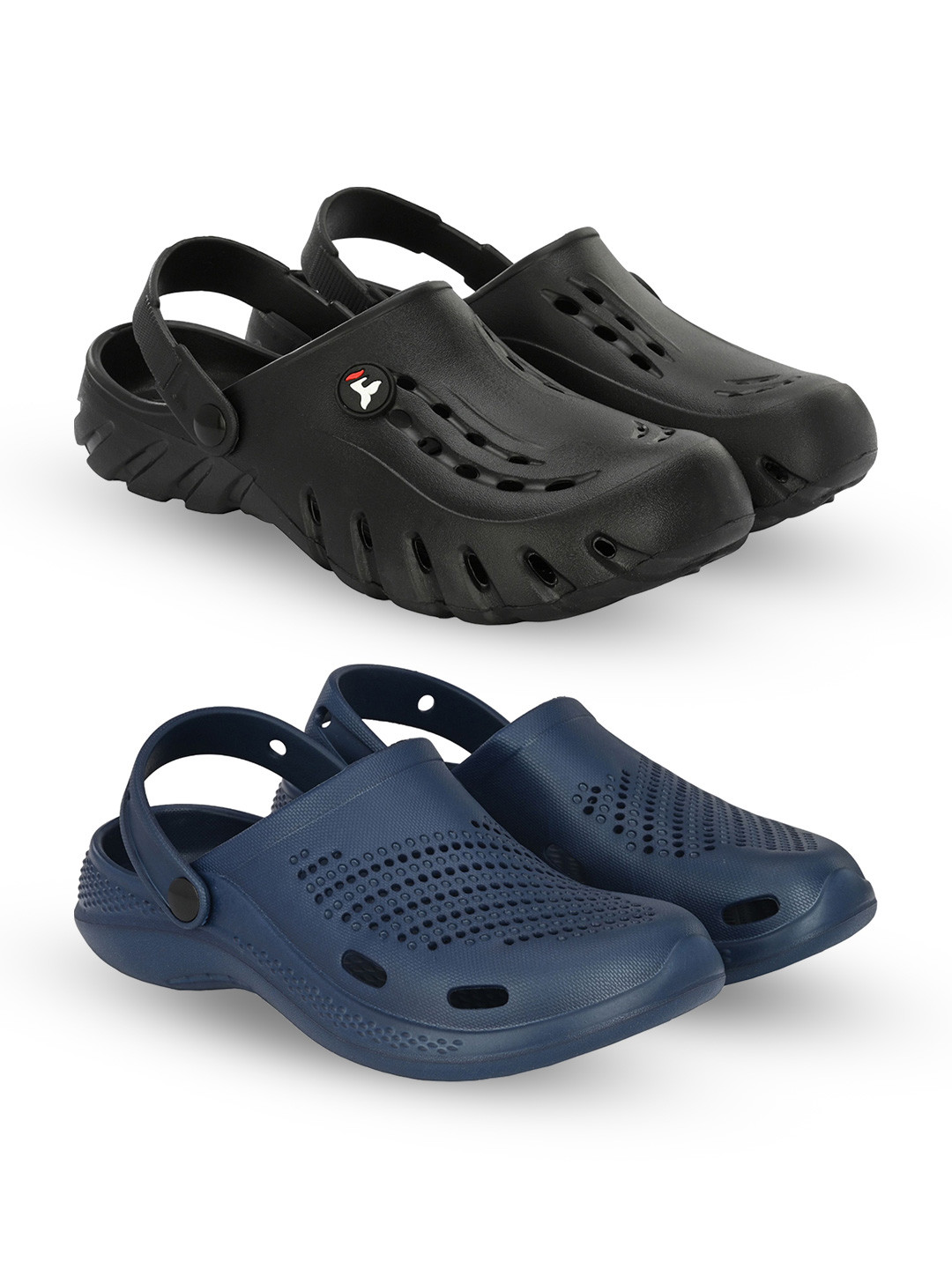 BIRDE Men Pack Of 2 Self-Designed Flip-Flop