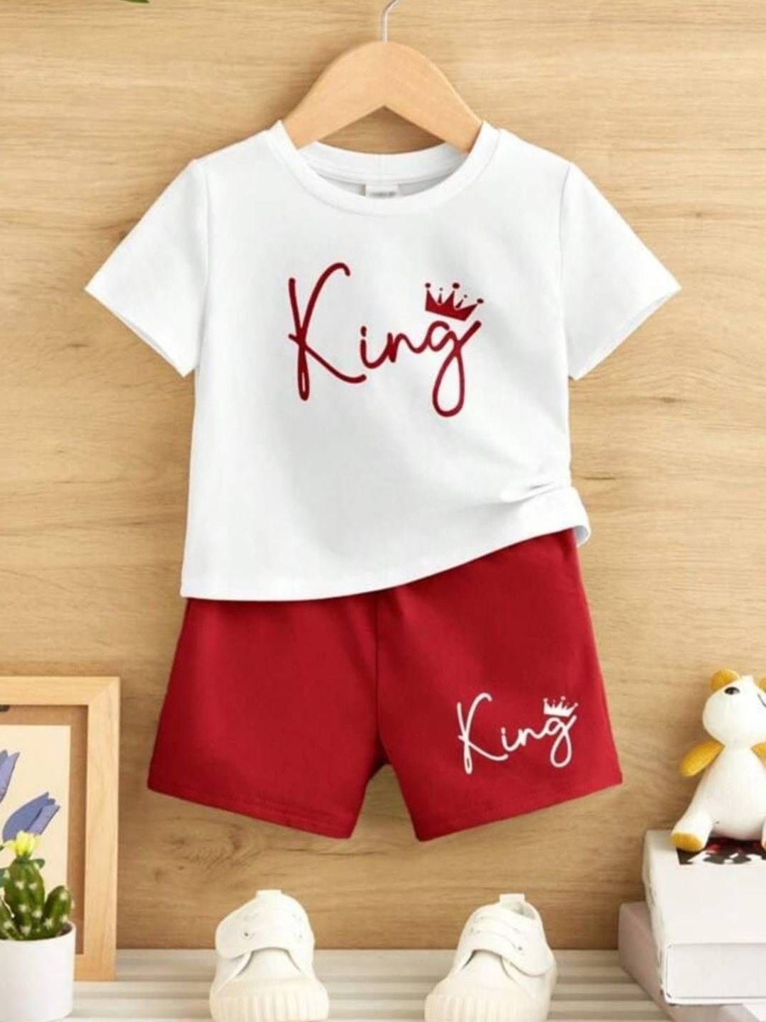 JENNY GARMENT Kids Printed Short Sleeves T-shirt With Shorts
