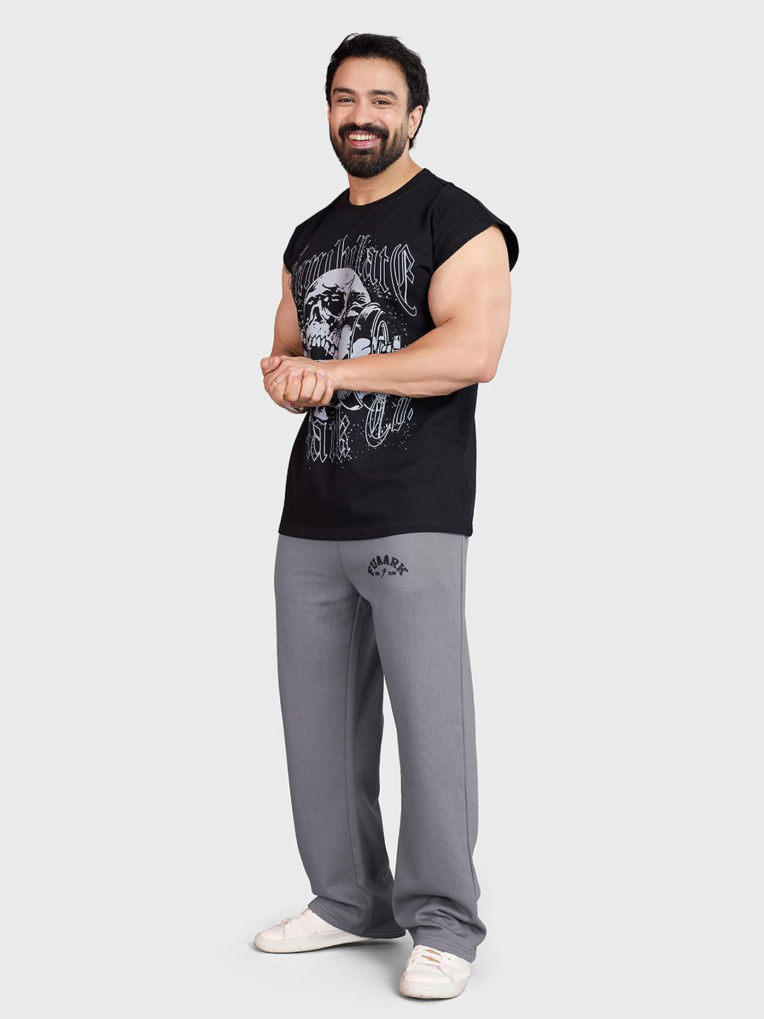 FUAARK Men Graphic Printed Oversized Fit Workout Tank Tshirt