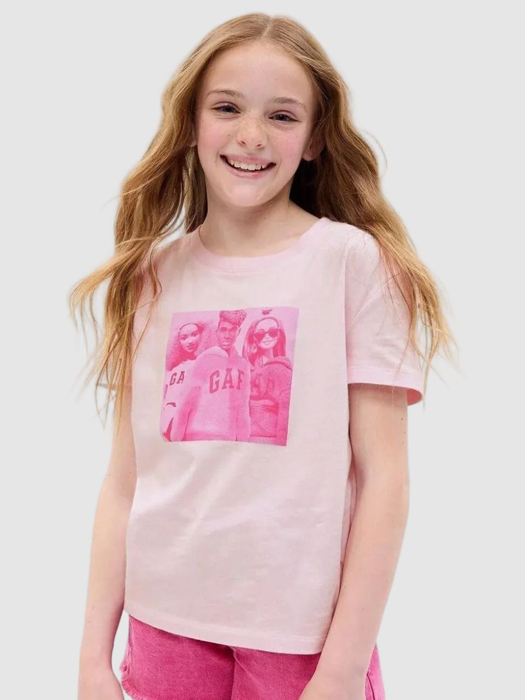 GAP Girls Character-Based Graphic Printed Round Neck Organic Cotton T-Shirt