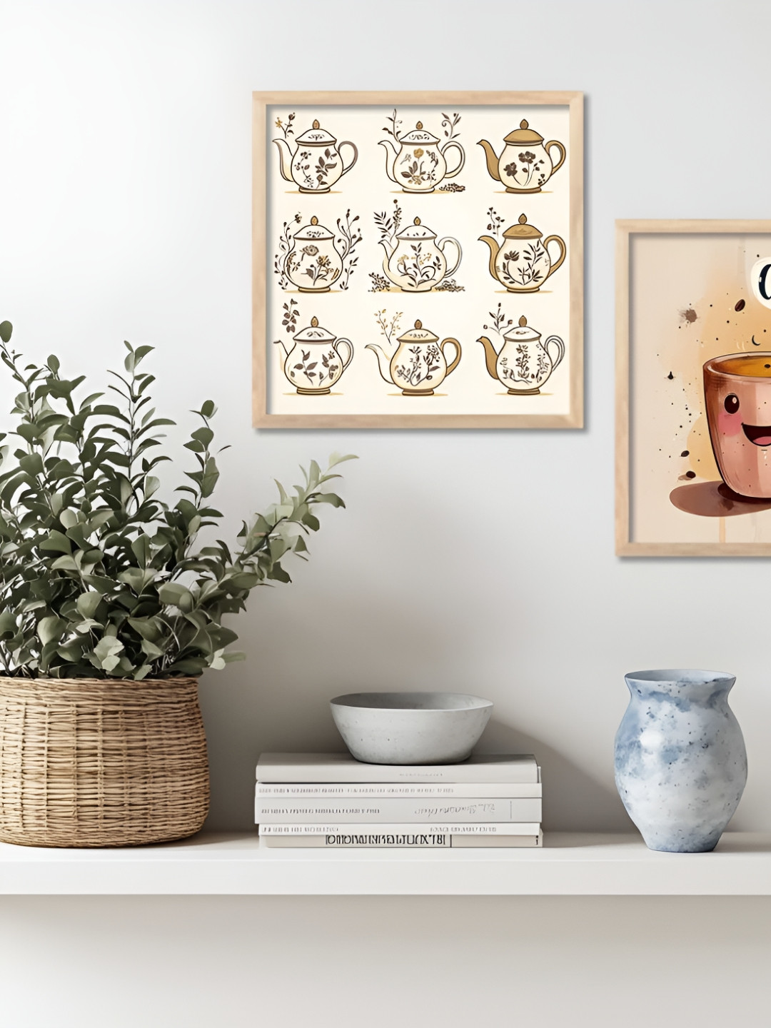 Kotart Brown & Black 2 Pieces Retro Restaurant Wooden Wall Arts