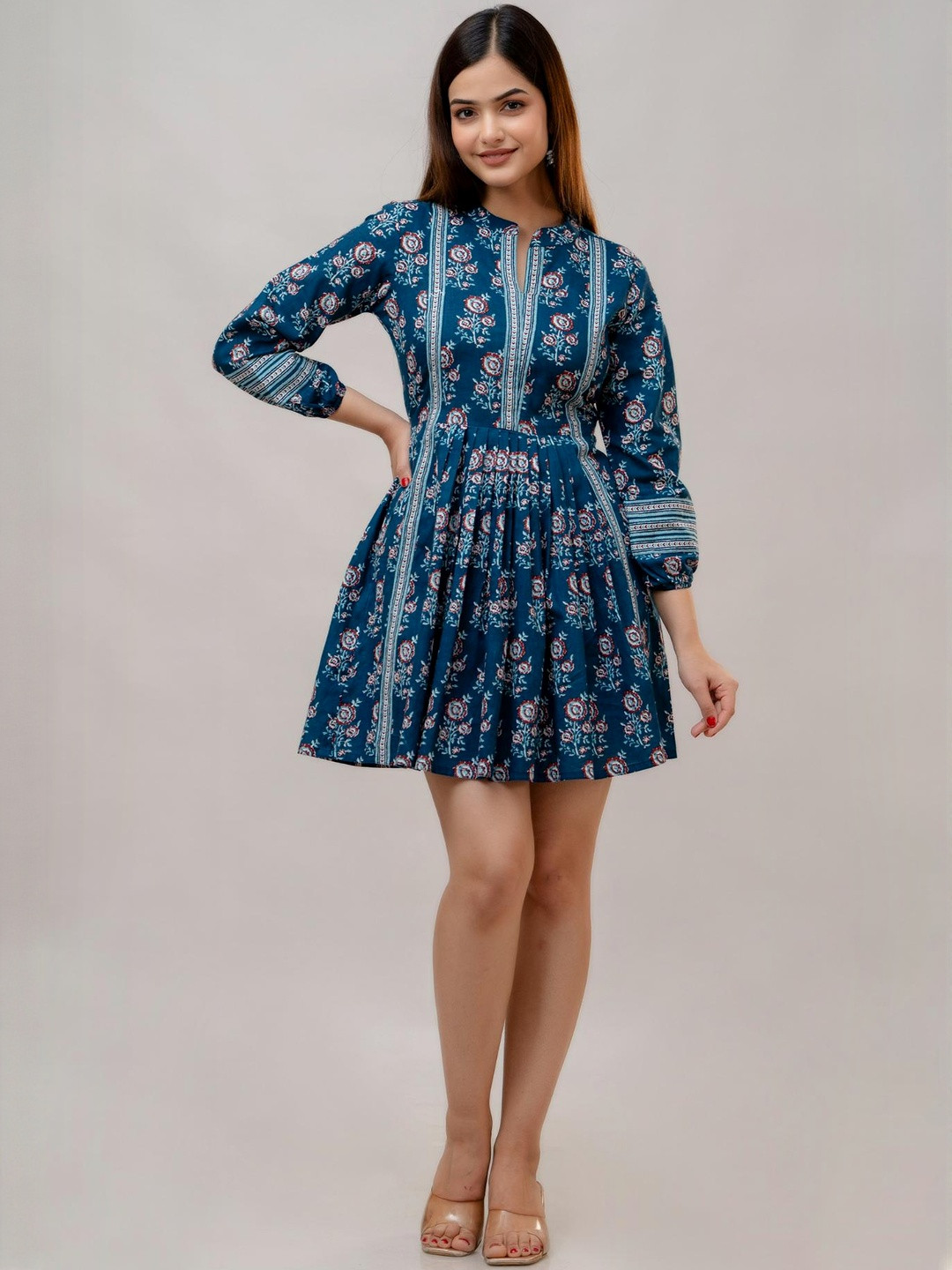 FASHION CLOUD Women Cotton Fit and Flare Dresses