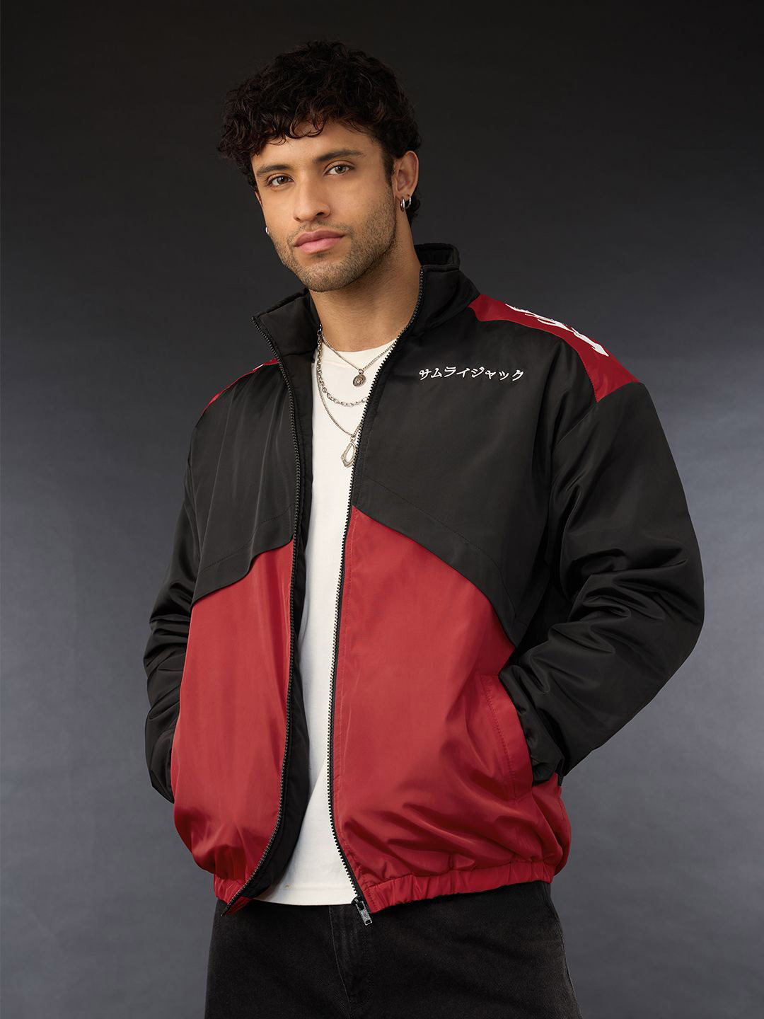 The Souled Store Men Samurai Jack Lightweight Biker Jacket