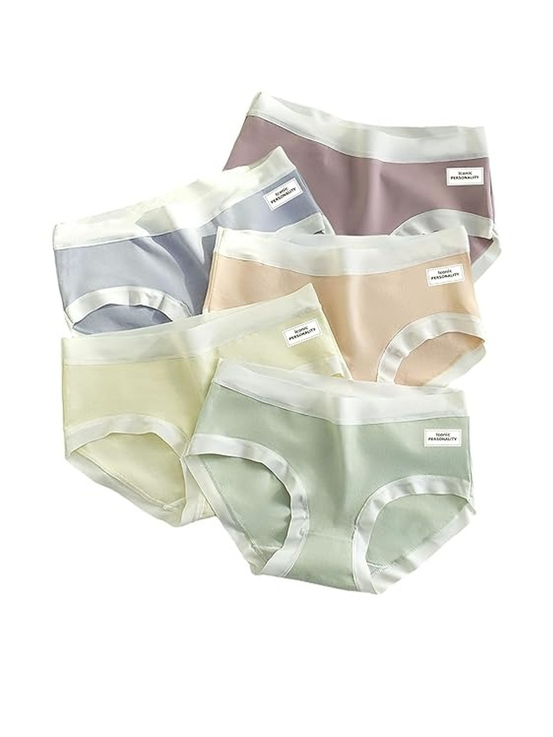 Eleg & Stilance Pack Of 2 Assorted Nylon Seamless Basic Briefs