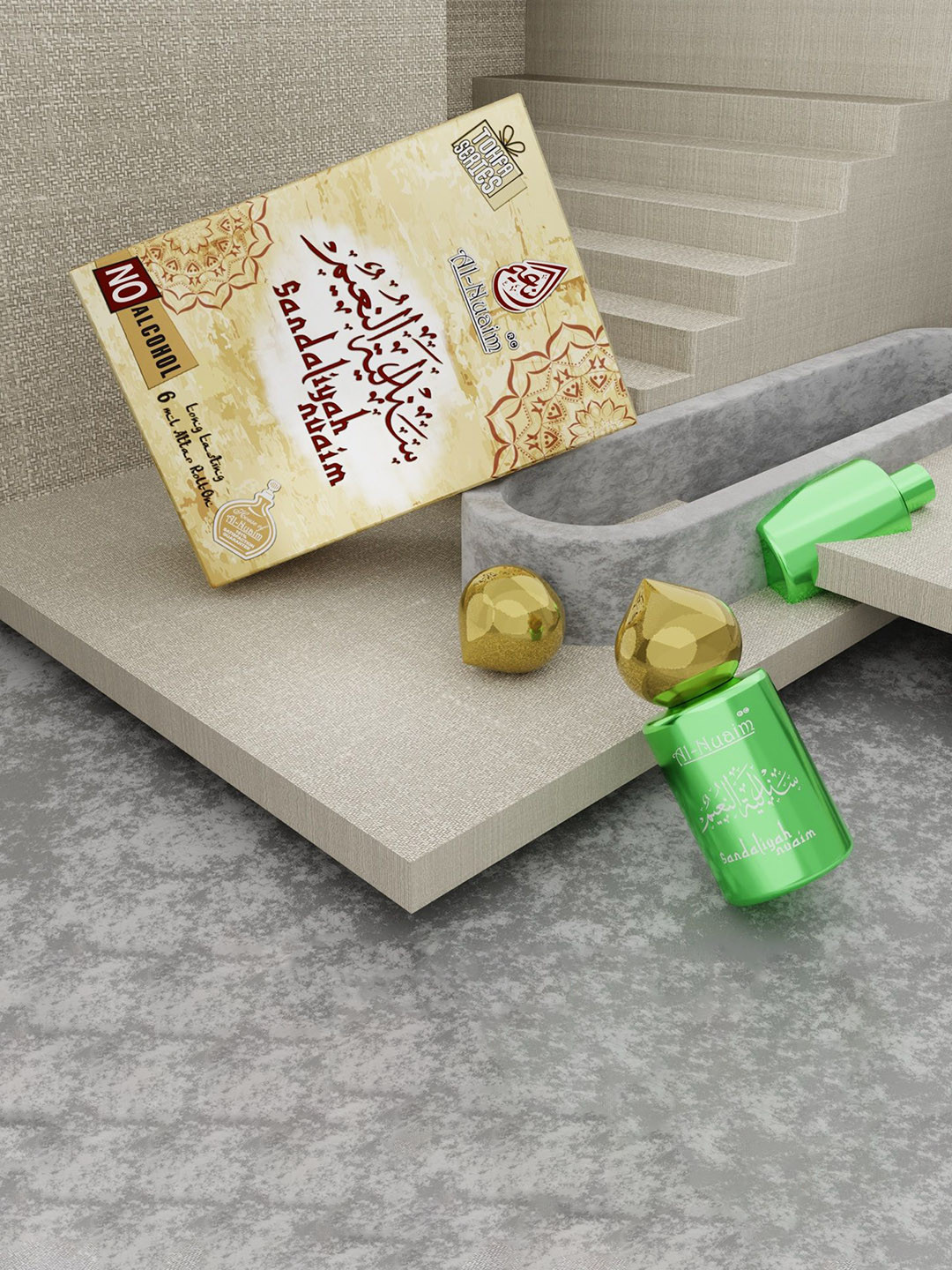 Al-Nuaim Set Of 2 Sandalya Nuaim Long Lasting Attar Roll On - 6 ml Each