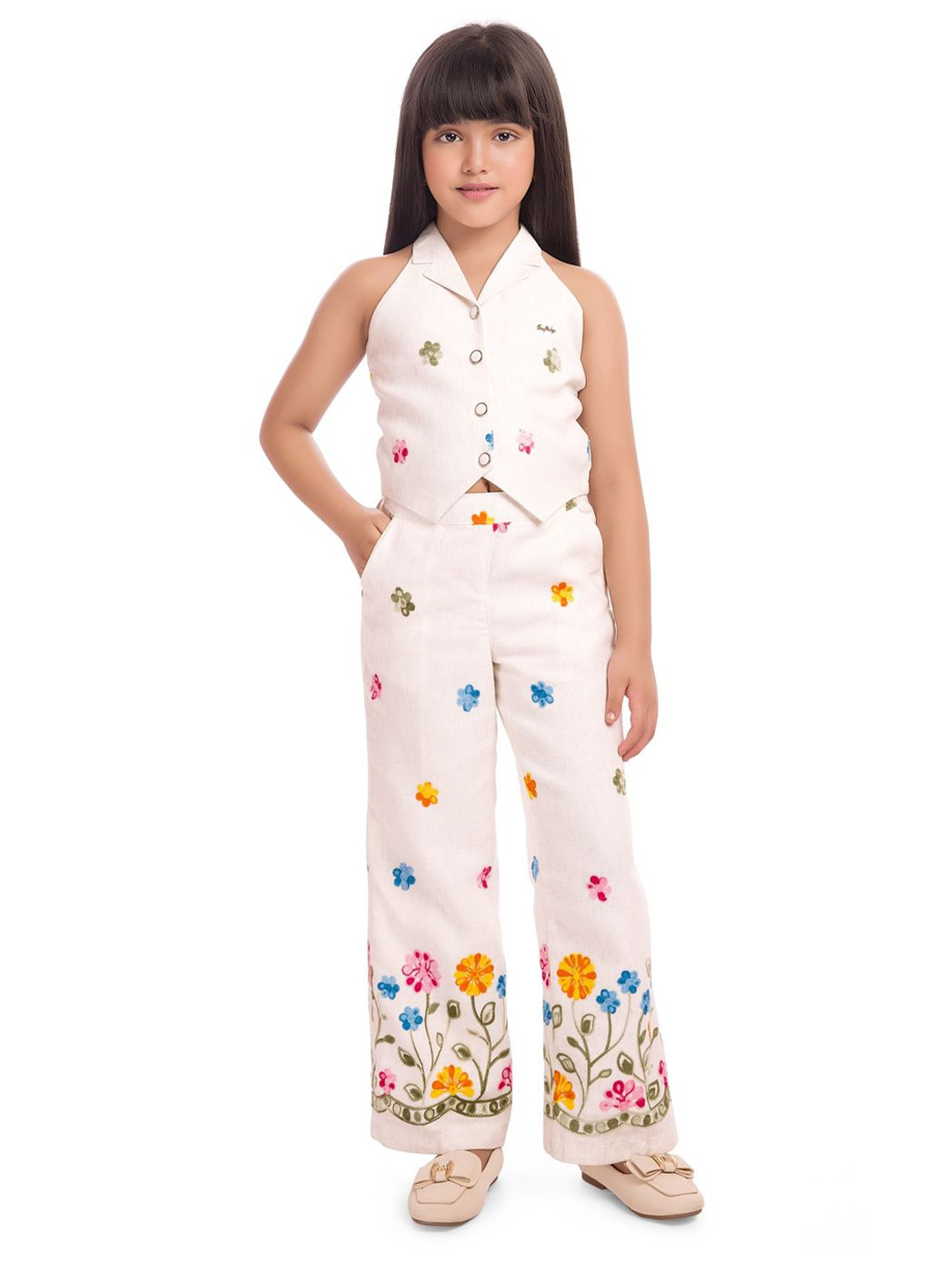 Tiny Baby Girls Printed Top with Palazzos