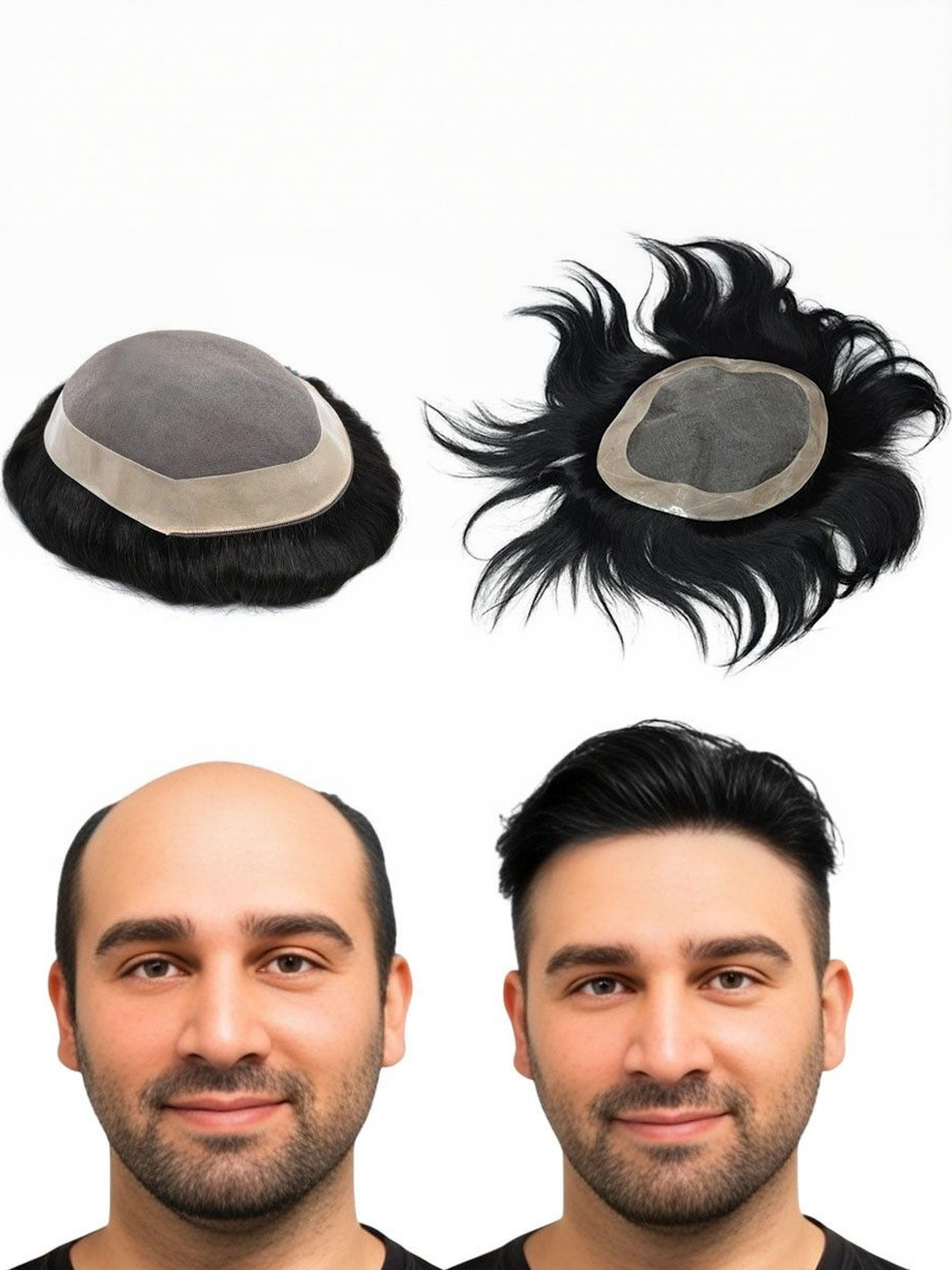 VIEWS Clip-In Wavy Scalp Topper Hair Extension - Black - 8.5 Inch