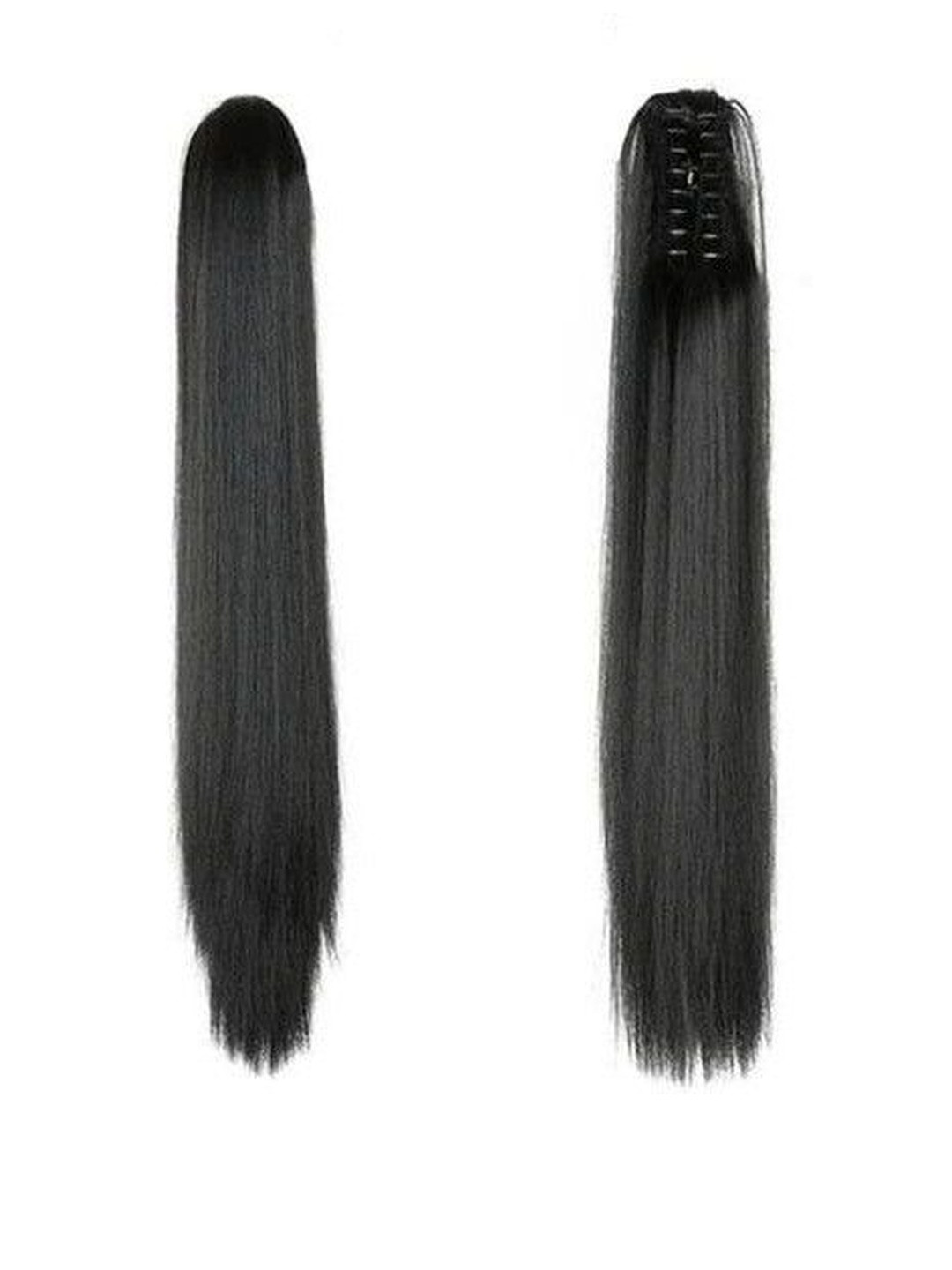 VIEWS Women Black Straight Clip-In Ponytail Hair Extension 25 inch