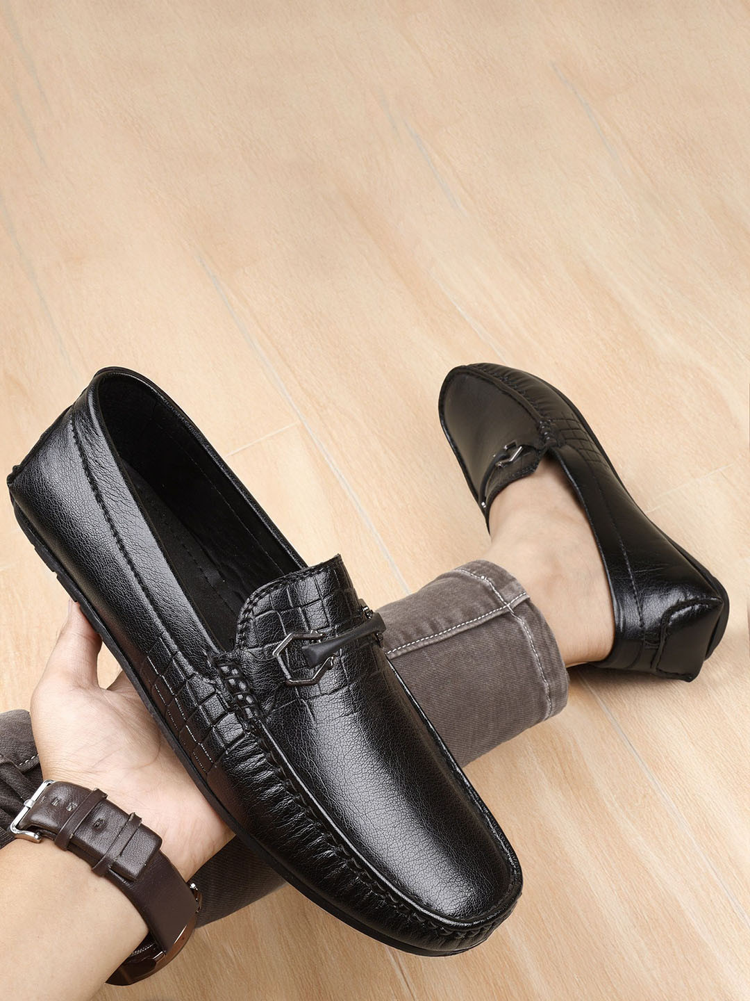 T-Rock Men Perforations Driving Shoes