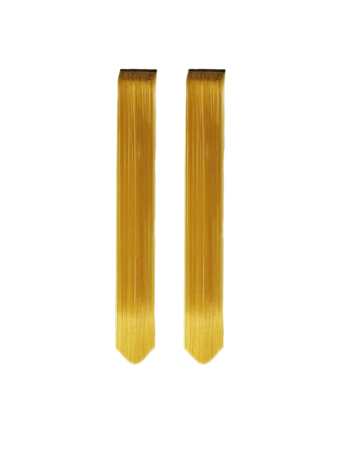 VIEWS Set Of 2 Clip- In Straight Locks Locks Hair Extension - Gold Toned - 20 Inch