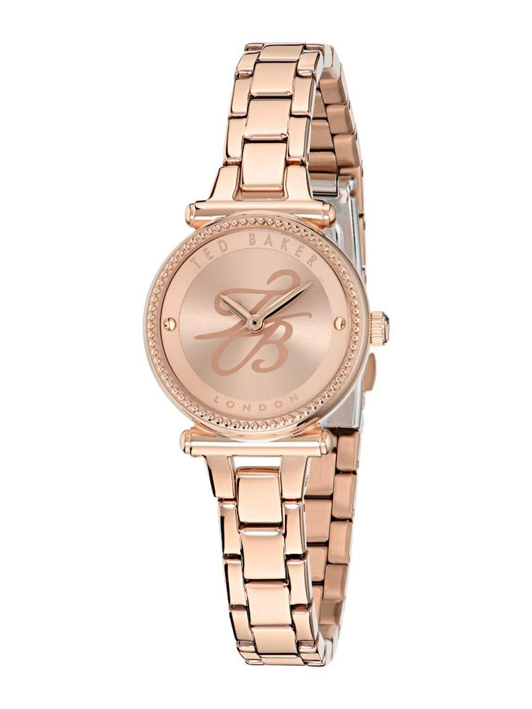 Ted Baker Iconic Women Brass Dial & Stainless Steel Straps Analogue Watch BKPJLF501