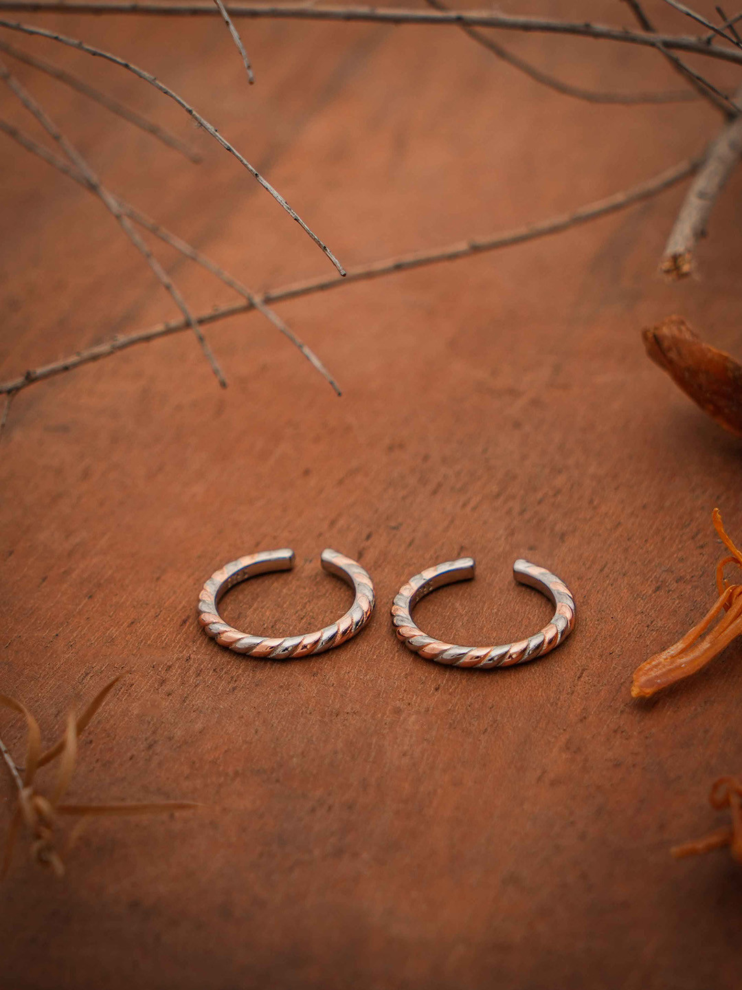 DIAVO Weaves of Wonders Silver Toe Rings