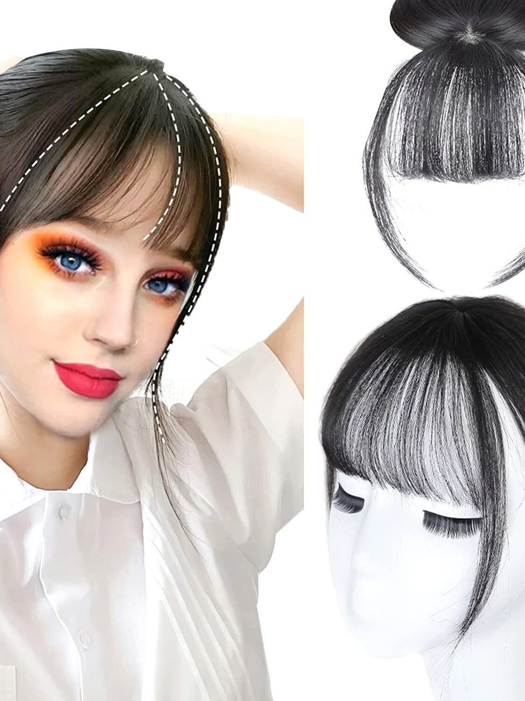 VIEWS Women Black Wavy Clip-In Locks Hair Extension 10 inch