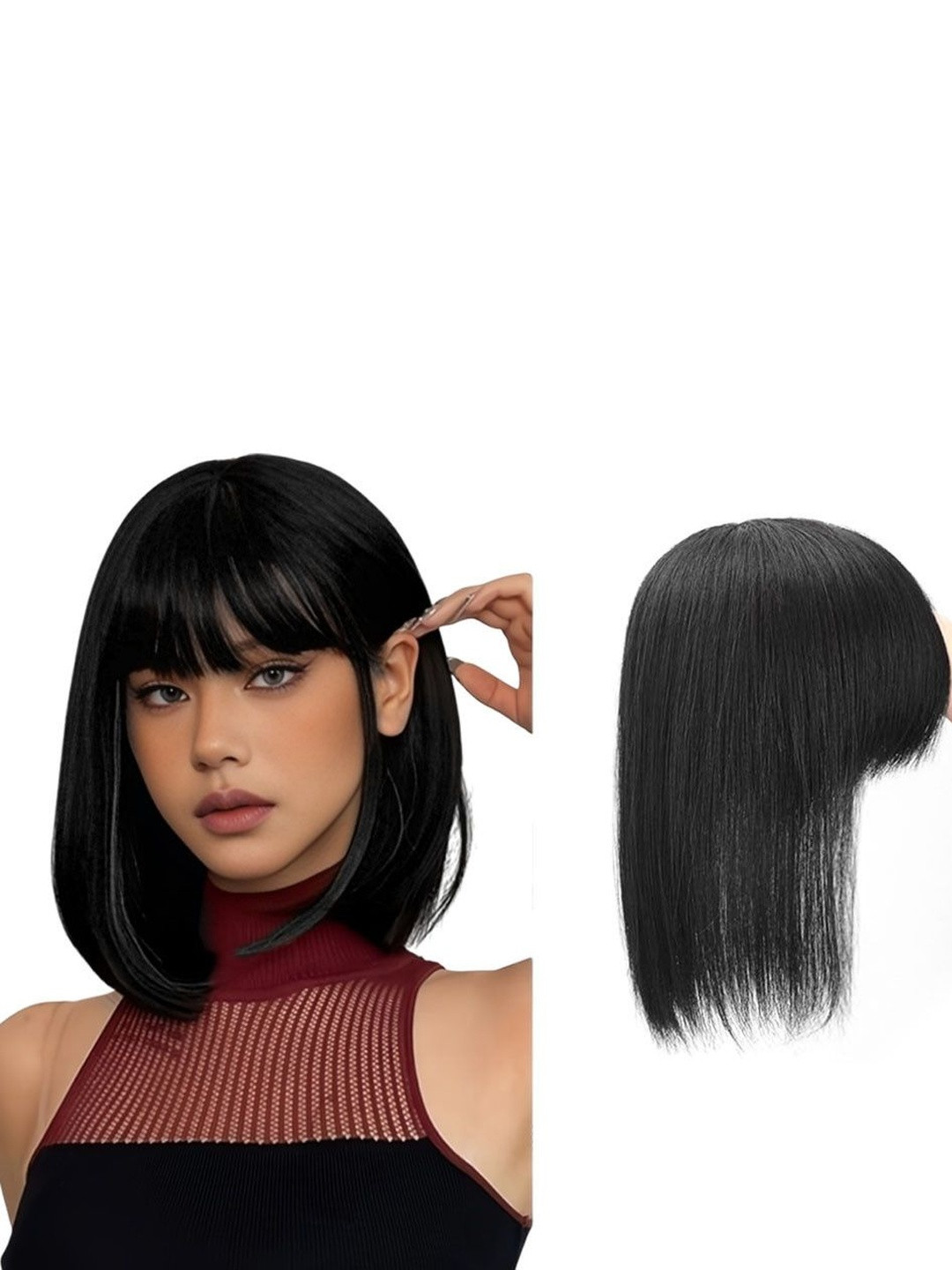 VIEWS Clip-In Straight Locks Hair Extension - Black - 14 Inch
