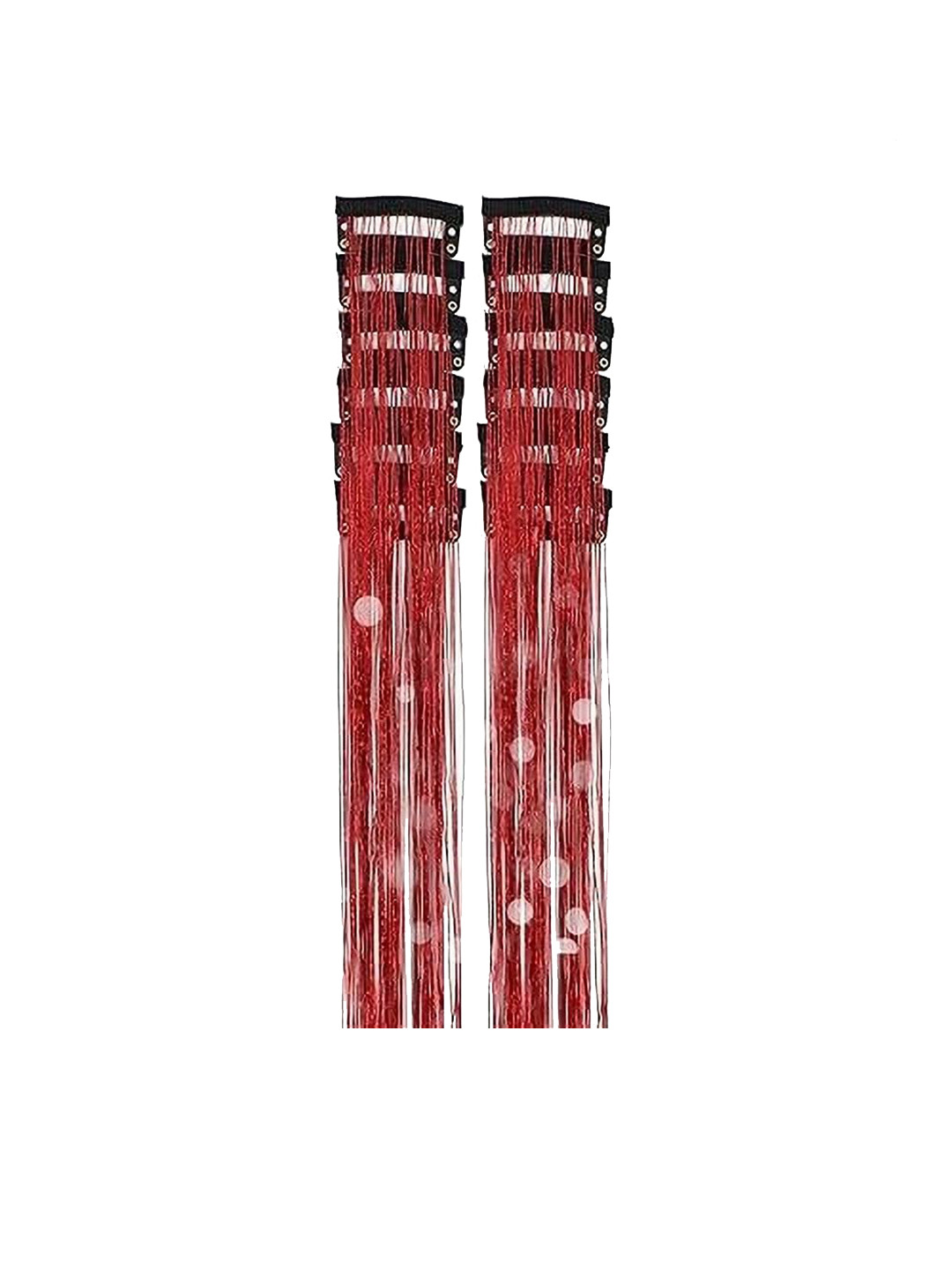 VIEWS Women Red Wavy Clip-In Locks Hair Extension